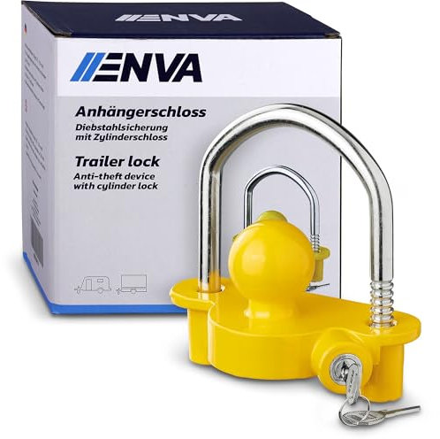 ENVA MADE FOR QUALITY Anhängerschloss Kastenschloss Diebstahlsicherung mit Zylinderschloss