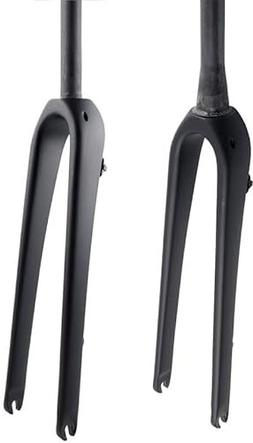 MAYANGYANG Suspension Forks 1Pcs 700C Gravel Road Bike Full Carbon Fibre Cyclocross Travel Flat Disc Brake Front Fork Straight Tapered Mtb Forks(Straight matt)