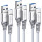 USB C Charger Cable 2M 3Pack,USB Type C Fast Charging Cable Braided Compatible with Samsung Galaxy S21 S22 PlusS23 S24 ultra S10 S9,A21s A20e A51 A71,Switch,PS5,Huawei