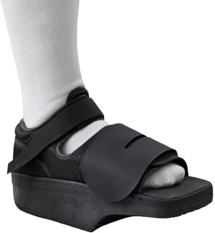 Lixinsunbu Zapato de descarga del antepié Zapato ligero de cuña para dedos rotos, fractura de metatarso, juanete, dedo en martillo para mujeres y hombres (L)