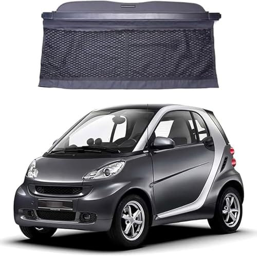 GuGuoZZ Auto Einziehbare Hintere Kofferraum Hutablage Für Smart 451 fortwo 2015-2020 Hintere Kofferraum Hutablage wasserdichte Schattenschutz