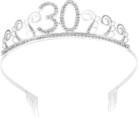 PAMINGONO Geburtstag Rhinestone Krone Für Damen Eleganter Haarschmuck Bequemes Design Perfektes Accessoire Für Geburtstagsfeiern Und Besondere Anlässe