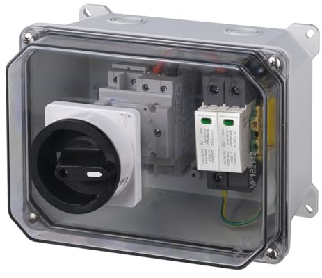 CHENGPI Caja Distribucion Electrica con Interruptor de Conversión, Cuadro Electrico Superficie con Protección contra Sobretensiones 600V, Caja de Distribución de Montaje en Superficie, Estanca IP67
