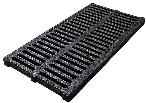 Robuste Grabenabflussroste Abdeckung – Schwarze Gartenablaufroste für Außenkanalsysteme Garage Boden Wasserfänger Dachrinne Kanalgitter (L B H)