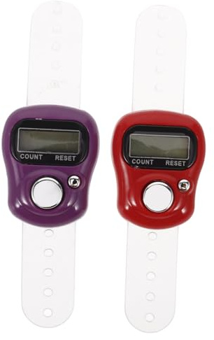 WOONEKY Elektronischer Fingerzähler Digitaler Zählzähler Kunststoff Ringzählgerät Tragbar Mit LCD Display Für Meditation Und Gebet