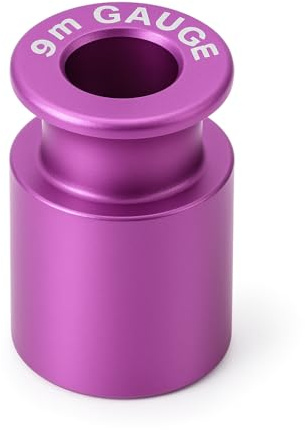 Générique Calibro a bussola 9 mm – Controllo cartucce 9 × 19 (Luger/Parabellum) in alluminio anodizzato – Strumento di controllo ricarica