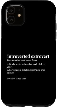 Hülle für iPhone 11 Extrovertiertes Wörterbuchmerkmal Lustiges Ambivert