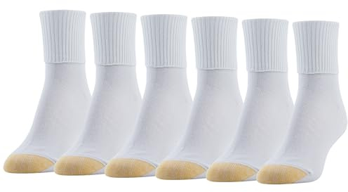 GOLDTOE womens Classic Turn Cuff Socks, Multipairs