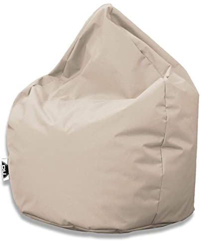 PATCH HOME Patchhome Sitzsack Tropfenform - Creme für In & Outdoor XL 300 Liter - mit Styropor Füllung in 25 versch. Farben und 3 Größen