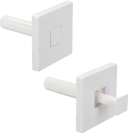 SIRO Kleiderhaken Ketsch, Schlicht, Kunststoff weiß, 56 mm x 33 mm x 56 mm, LA 42 mm, H195/A4V1KB