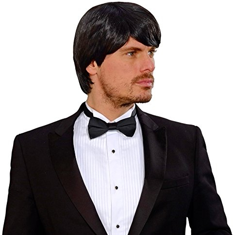 Widmann J9221 - Dream Hair Perücke Robert, schwarz, hohe Qualität, Mottoparty, Karneval