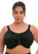 Elomi womens Full Coverage Sport Sports Bra, Black, 46D