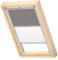 VELUX Original Dachfenster Duo Verdunkelungsrollo für U08, Grau, mit Grauer Führungsschiene
