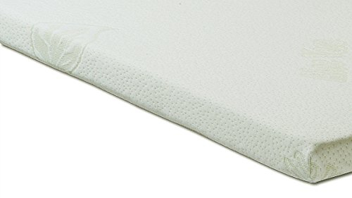 ELONEO Matratzenauflagen-Ersatzbezug mit Reißverschluss, Aloe Vera Bezug geeignet für alle 7 cm Matratzen Topper, allergikerfreundlich, hautfreundlich u. waschbar, Weiß (120 x 200 cm)
