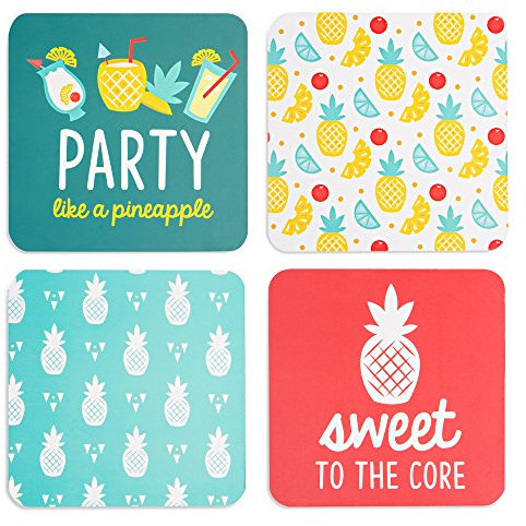 Pavilion Gift Company Ananas-Untersetzer-Set, 10,2 x 10,2 cm