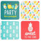 Pavilion Gift Company Ananas-Untersetzer-Set, 10,2 x 10,2 cm