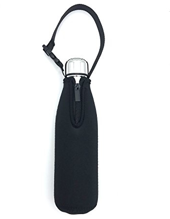Wommty Neoprene 20Oz(480ml) Insulated Water Drink Bottle Cooler Bottle Carrier Bottle Sleeve Tote Bag with Carrying Strap for Climbing Cycling and Running Outdoor Activities (Style 2)