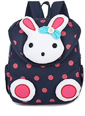 MOTOLIMO Baby Rucksäcke, Cute Bunny Kids Rucksack Kleine Schultasche Kleinkind Buch Tasche für Jungen oder Mädchen (Dunkelblau-Hase)