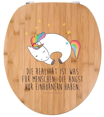 Mr. & Mrs. Panda Motiv WC Sitz Einhorn Nacht - Geschenk, Träume, Klodeckel, Toilettendeckel, Einhörner, WC-Sitz, Toilette, Freundin, Klobrille,