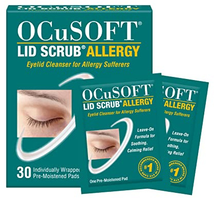 OCuSOFT Lid Scrub Allergy Eyelid Cleanser – 30 Pre-Moistened Pads
