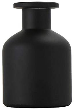 1Pcs 150ml/5oz Empty Refillable Glass Diffuser Bottles Aromatherapy Jar Container Fragrance Accessories Use for DIY Replacement Reed Diffuser Sticks Sets Essential Oils Crafts Decor (Black)