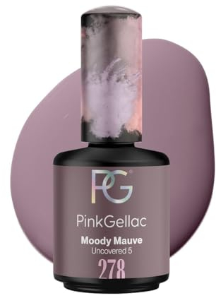 Pink Gellac UV Gel Nagellack - 278 Moody Mauve 15 ml - Lang Anhaltend Shellac Nagellack Mauve - Gel UV für 14 Tage Nägel in Salonqualität - Made in Holland