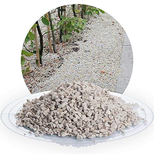 Schicker Mineral Kalk Ziersplitt beige 25 kg, Kalksplitt Yellow Sun, Deutscher Naturstein, farbecht, witterungsbeständig, ideal zur Gartengestaltung, Fassadenschutz, Schotter (Kalk Splitt, 2-5 mm)
