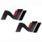 2er Set Folie Schutzfolie für Dekor Logo Vorne und Hinten Emblem Aufkleber Front Heck Selbstklebend Passgenau Auto K054 (Rot/Carbon/Schwarz)