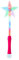Ultra 1 Rose LED Etoil Fluorescent Lumière Clignotant Baguette Magique Lumineuse Fée Lumière Princesse Jouet Fille Baguette Magique Fille Garçon Baton Lumineux Fluo Baguette Lumineuse