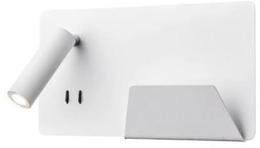 SLV SOMNILA SPOT, Indoor LED Wandaufbauleuchte 3000K weiß Version rechts inkl. USB Anschluss