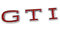 Volkswagen 5H0853687FJZQ Schriftzug Aufkleber Emblem Design Tuning Logo, chrom/rot