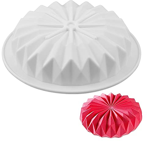 Moule à Gâteau en Silicone en Forme Diamant 3D Pour Puddings Glaçons Gelée Mousse Fondant Antiadhésif Professionnel Moules de Cuisson Réutilisables Pour Pâtisserie Chocolat Pain