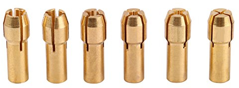 Dremel-Spannfutter, 6-teilige Spannzangenfutter Griff 4000 mit M8 * 0,75-Kappe, Passend für Rotationswerkzeuge, Huck Mini, Kapazitätsbereich 1 Mm, 3,2 Mm