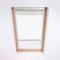 Classic Roof Blinds for VELUX Roof Windows - Blackout Blind - Silver Aluminium Frame (MK04, White)