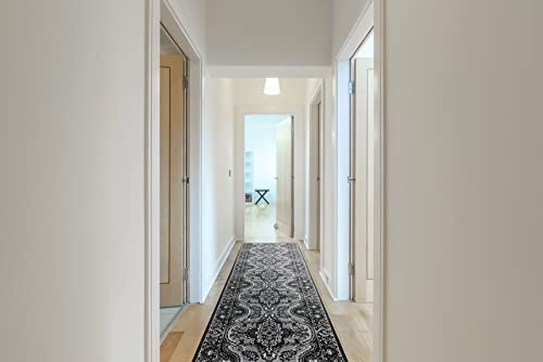 rugsx Läufer BCF MORAD Wiosna Rosette Grau 100x760 cm