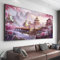 Instarry DIY 5D Diamond Painting Kit Completo Paesaggio di Fiori di Ciliegio Paint by Numbers Aesthetic Room Decor 120x60 cm
