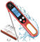 Digital Meat Barbecue Thermometers for Air Fryers Cooking, Food Thermometer Instant Read BBQ Thermometer with Foldable Long Probe and Backlight Screen Magnetic Back for Kitchen(Battery Included)