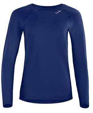 Winshape Damen Light and Soft Long Sleeve Top Aet118ls Yoga-Shirt, Blau, S EU