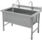 Fregadero de Cocina Comercial,Fregadero de Acero Inoxidable Independiente,Fregadero Comercial Pila de Lavar,Fregadero Industriales,for lavandería/patio trasero/garaje(47.2 * 27.5 * 31.5in)