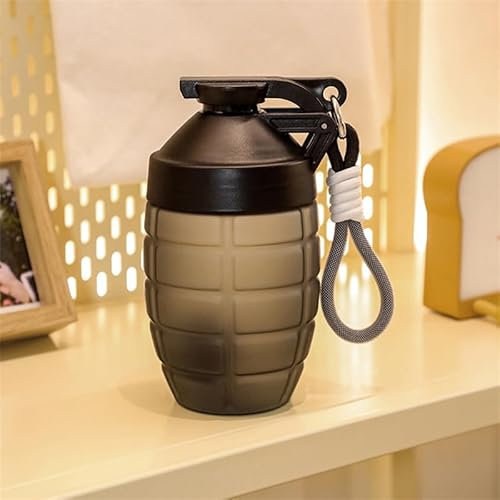 Qxiao 600ml Water Cup Grenade-Shaped Cup, Frosted Pineapple Cup, Shaker Cup, Protein Powder, Nutritional Large-Capacity Milkshake Mixing Cup Outdoor
