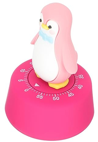 OKUMEYR Pinguin-Timer kinderuhren Armbanduhr Kinder Eieruhr Kinder Watch Lernuhr Backuhr Timer zum Kochen Uhrwerk-Zifferblatt-Timer Backen Manager Werkzeug Countdown-Timer rotieren Plastik