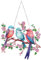 Starnearby DIY Diamond Painting Vögel Anhänger 5D Diamant Painting Kranz Set mit Kette Einseitig Diamant Malerei Engel Bilder Wandbehang Kits für Fenster Wand Und Eingang Decor