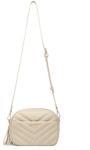 Miss Lulu Umhängetasche Damen Klein, Handytasche zum Umhängen aus PU Leder, Crossbody Bag mit Verstellbarem Gurt, Umhängetaschen Schultertaschen mit 4 Fächern