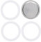 Set 4 pezzi Ricambi, Include 3pcs Guarnizioni + 1pc Filtro, Filtro Per Caffettiera, Anello di Tenuta, Filtro di Ricambio per Moka e Caffettiera Espresso, Accessori per Pentole Moka (6 Tazze)