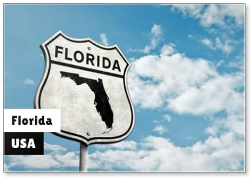 US State Florida, Fridge Magnet