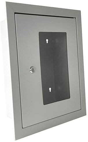 Armario de Aluminio para Escalera de Incendios | Caja de Acceso Universal para Escalera de Incendios 3 Pisos | para Interior y Exterior | Accesorios de Montaje Incluye Montaje en Pared | 38x18x13 cm