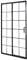 Milano Barq 1600mm Black Grid Reversible Sliding Shower Enclosure Door