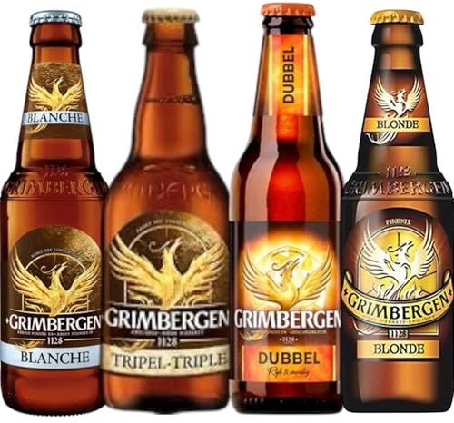 belgische Grimbergen Biere im Mix je 3 Flaschen Blanche,Blonde,Trippel und Dubbel