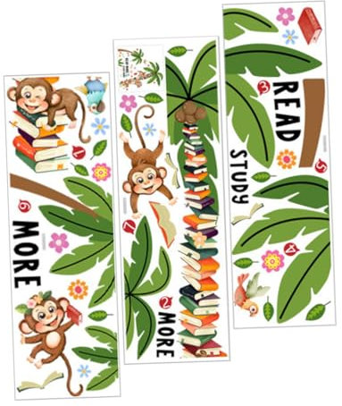 VICASKY Entzückender -buchbaum-wandaufkleber Pvc Für Jungen Und Mädchen Deko-aufkleber Für Wohnzimmer Kinderzimmer