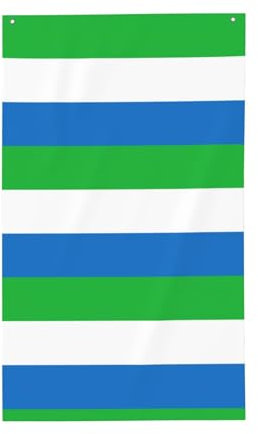 Bandera decorativa de Sierra Leona para exteriores, tela ligera, personalizada, apta para uso en exteriores